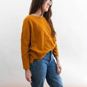 Mustard Soft Sweater Top - Old Navy